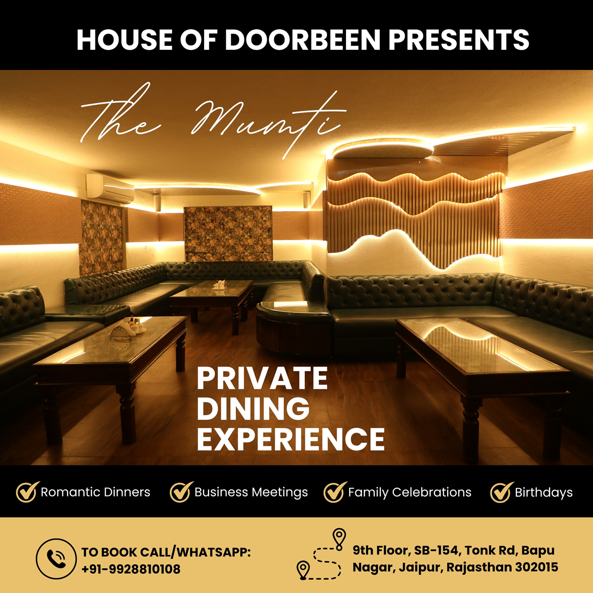 The Mumti Private Dining Experience